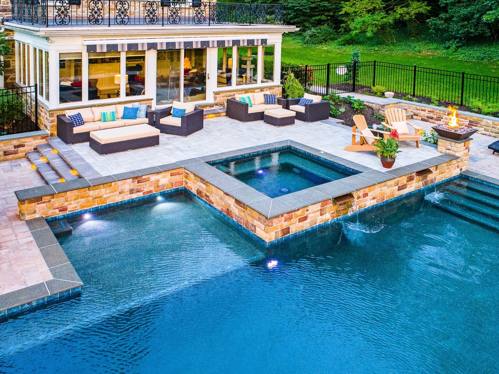 Spa and fire feature inspiration